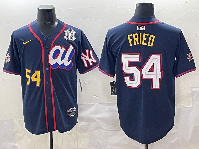 Men 2025 New York Yankees #54 Fried Drak Blue All star Nike MLB Jersey style 08->new york yankees->MLB Jersey